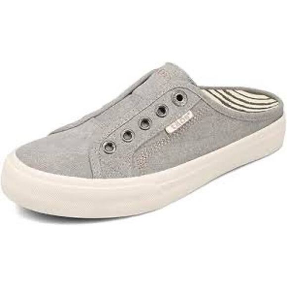 Taos Women's Footwear EZ Soul Canvas Slip On Sneakers in Gray Size 7.5 - Picture 5 of 10